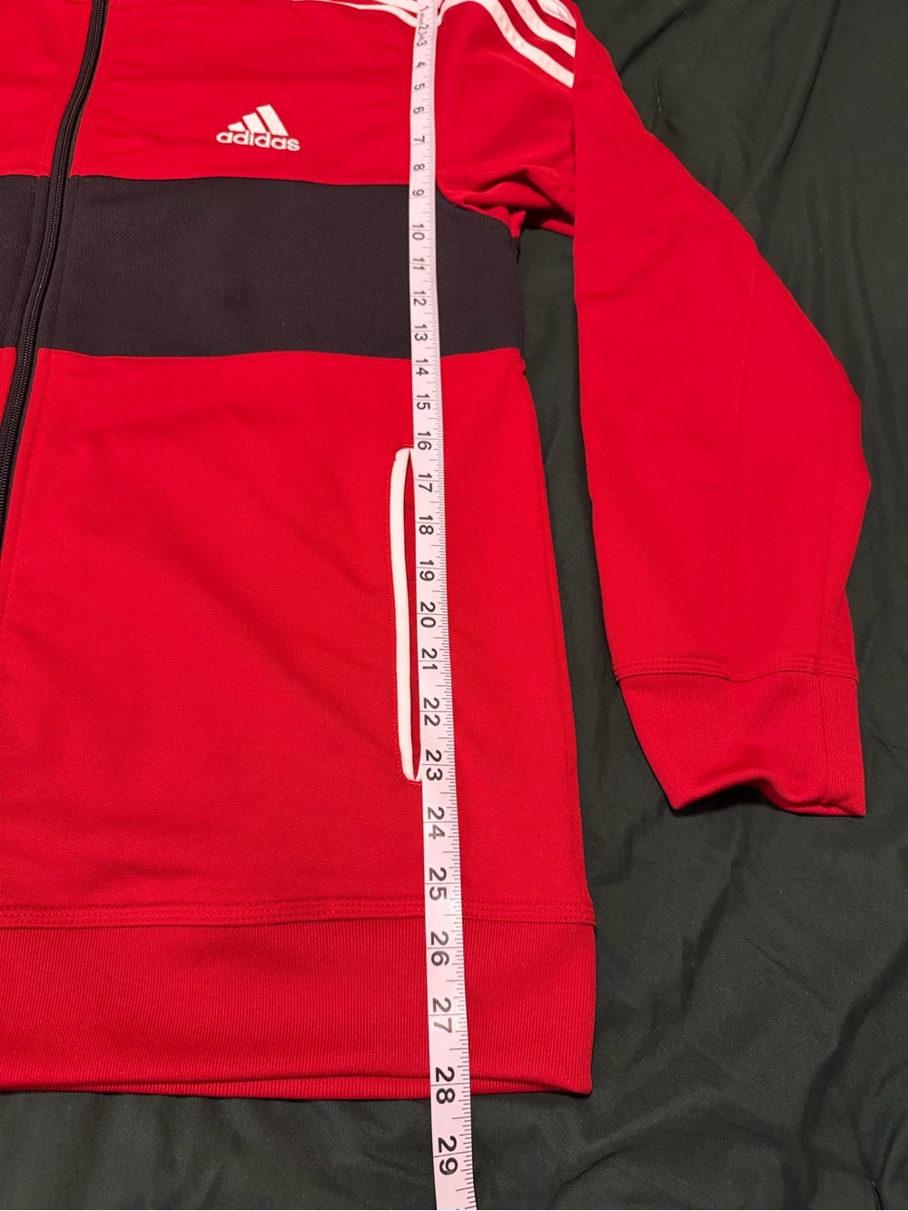 Vintage Adidas Jacket Red and Black Lightweight Track Jacket Size L - Picture 3 of 12
